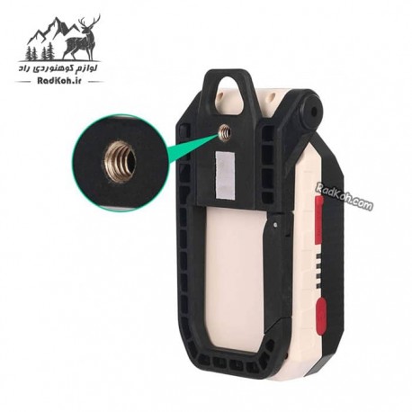 چراغ شارژی کمپینگ پایه دار مدل W599B رنگ مشکی