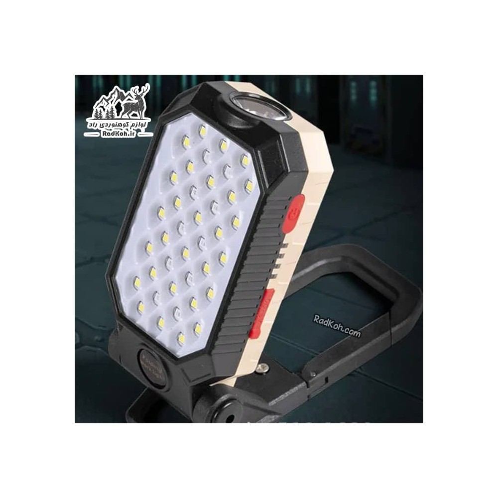 چراغ کمپینگ شارژی پایه دار W598B رنگ مشکی