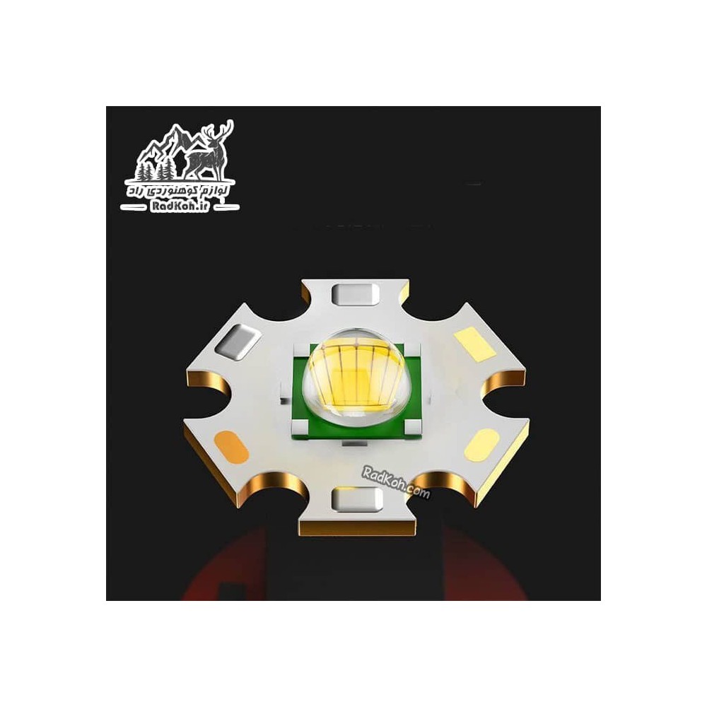 چراغ کمپینگ شارژی پایه دار W598B رنگ مشکی