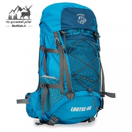 کوله پشتی مردانه و زنانه صخره مدل لوتسه 40 لیتری رنگ آبی فیروزه ای