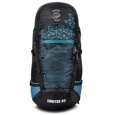 کوله پشتی صخره مدل لوتسه 40 لیتری رنگ مشکی/آبی فیروزه ای