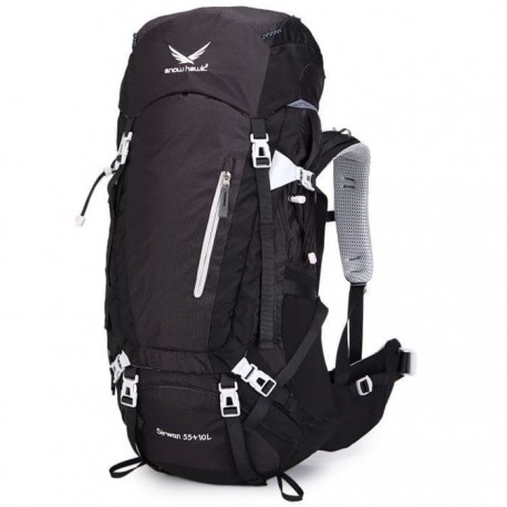 کوله پشتی کوهنوردی 55+10 لیتری snowhawk Sirwan ka8074 رنگ مشکی