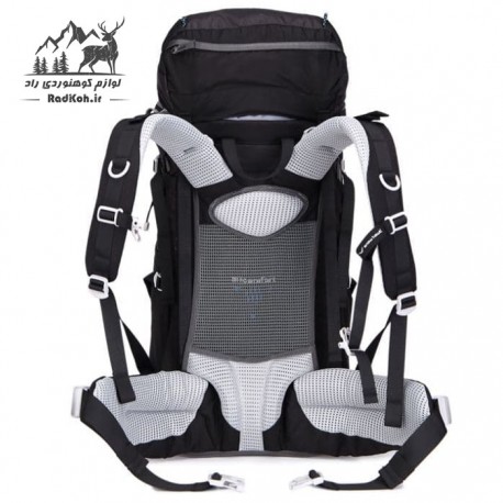 کوله پشتی کوهنوردی 55+10 لیتری snowhawk Sirwan ka8074 رنگ مشکی