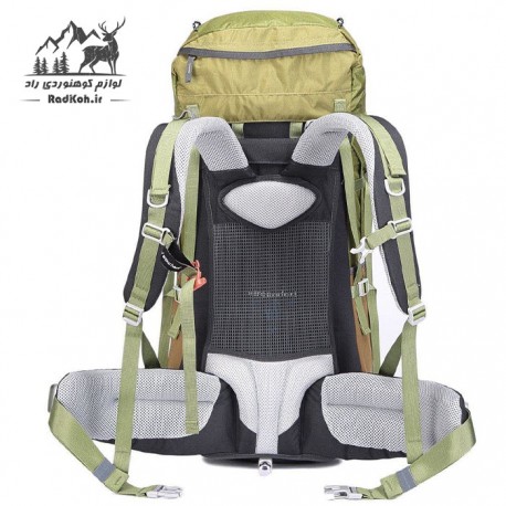 کوله پشتی کوهنوردی 55+10 لیتری snowhawk Sirwan ka8074 سبز روشن