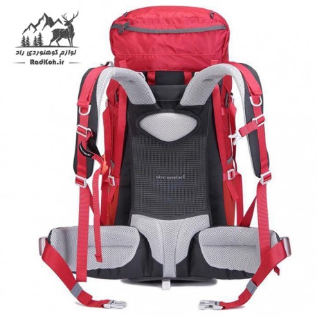 کوله پشتی کوهنوردی 55+10 لیتری snowhawk Sirwan ka8074 قرمز