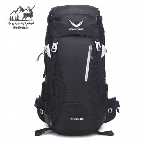 کوله پشتی کوهنوردی 40 لیتری snowhawk Sirwan KA8075 رنگ مشکی