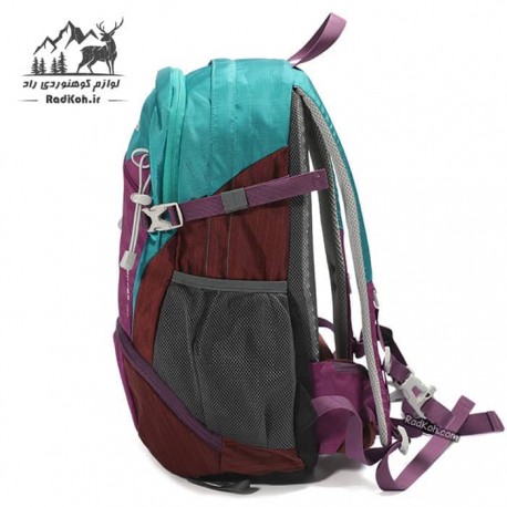 کوله پشتی مسافرتی هامتو مدل HB202208-1 رنگ بنفش/سبز