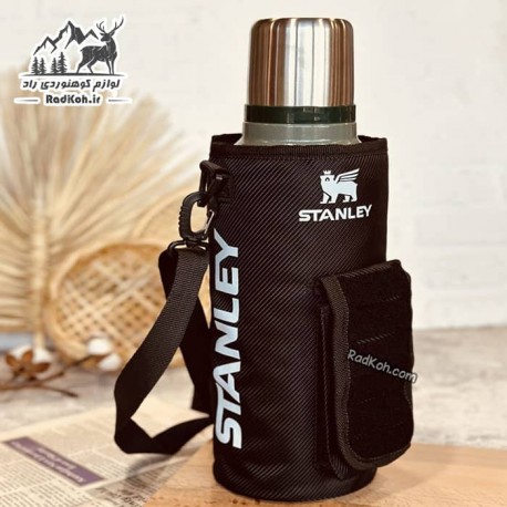 کاور فلاسک استنلی 1 لیتری مدل CLASSIC BOTTLE رنگ مشکی