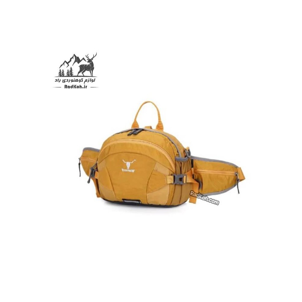 کیف کمری کمپینگ کله گاوی مدل 6012 رنگ خردلی