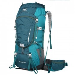 خرید کوله پشتی کوهنوردی 50+10 لیتری snowhawk Sirwan KA-8098 رنگ سبز کله غازی