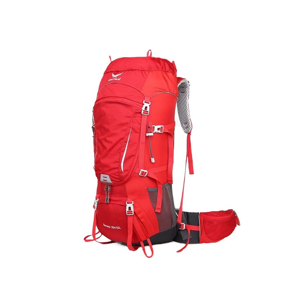 خرید کوله پشتی کوهنوردی 50+10 لیتری snowhawk Sirwan KA-8098 رنگ قرمز