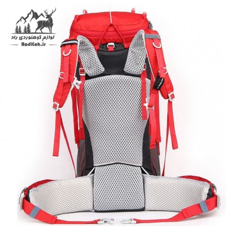 کوله پشتی کوهنوردی 50+10 لیتری snowhawk Sirwan KA-8098 رنگ قرمز
