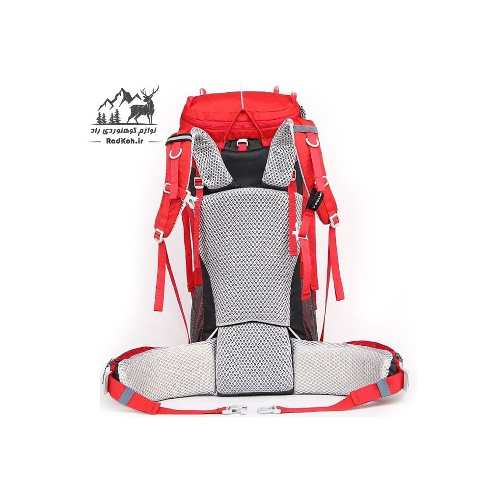کوله پشتی کوهنوردی 50+10 لیتری snowhawk Sirwan KA-8098 رنگ قرمز