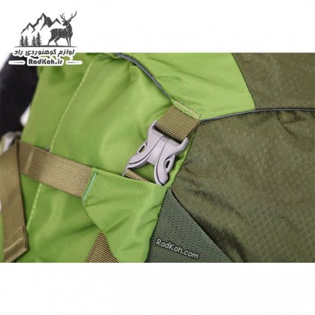 کوله پشتی کوهنوردی حرفه ای نیکو 60 لیتری مدل TIGER رنگ سبز