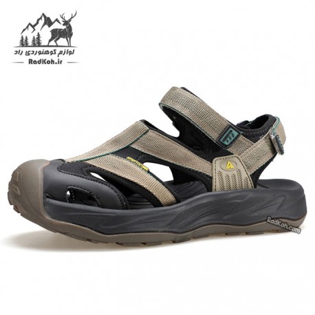 صندل تابستانی مردانه هامتو مدل 750481A-2 رنگ مشکی/خاکستری