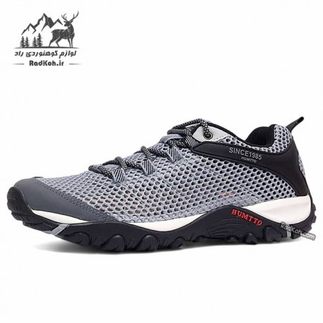 کفش پیاده روی مردانه هامتو مدل 120794A-7 رنگ طوسی/مشکی