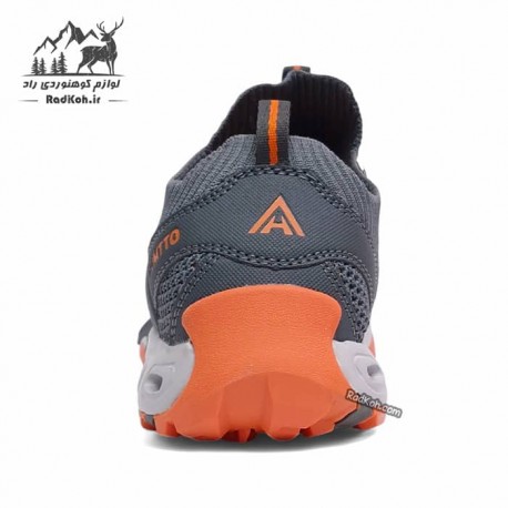 کفش هامتو مدل 620829A-5 رنگ خاکستری تیره/نارنجی