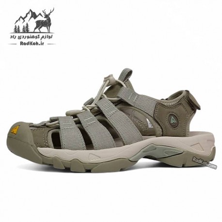 صندل جلو بسته زنانه هامتو مدل 710445B-28 رنگ سبز زیتونی