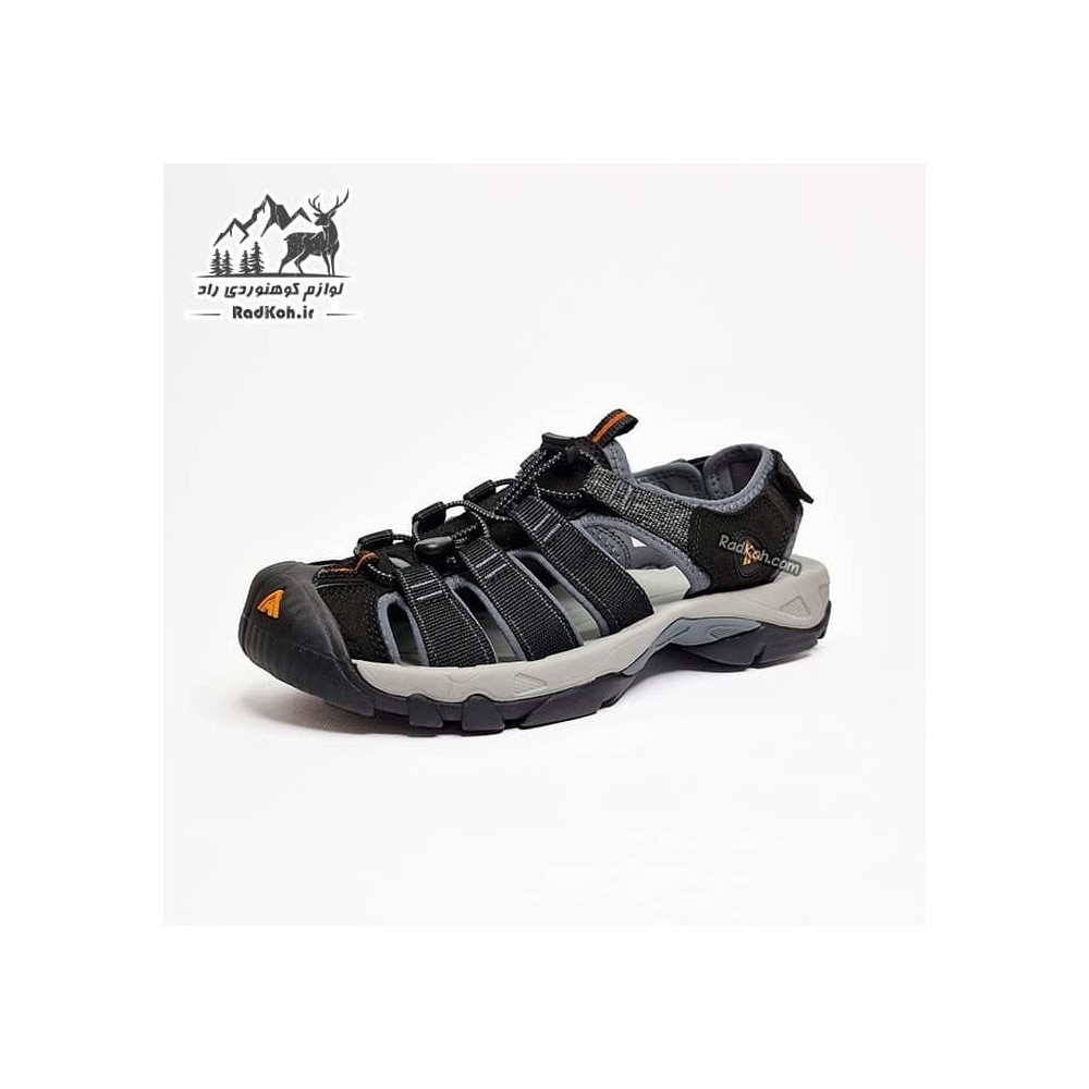 صندل هامتو مدل 710445A-16 رنگ مشکی/خاکستری تیره