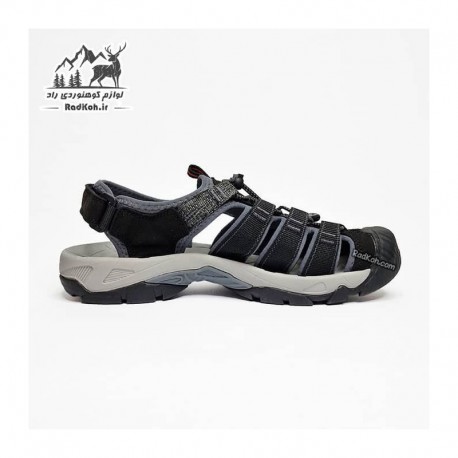 صندل مردانه مدل 710445A-16 رنگ مشکی/خاکستری تیره
