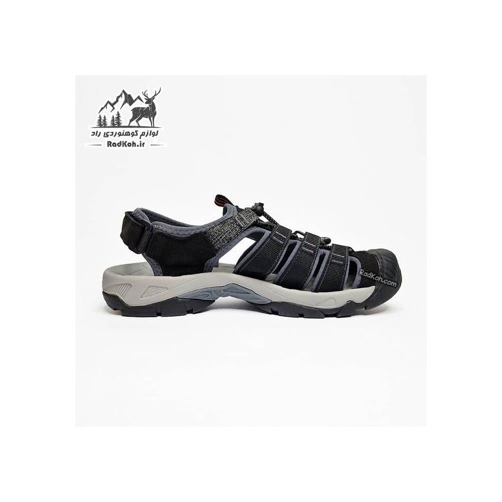 صندل مردانه مدل 710445A-16 رنگ مشکی/خاکستری تیره