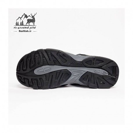 صندل هامتو مردانه مدل 710445A-16 رنگ مشکی/خاکستری تیره