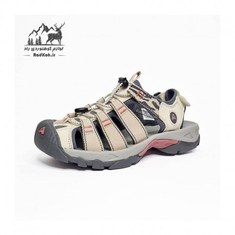 صندل جنگل نوردی زنانه هامتو مدل 710445B-15 رنگ بژ/خاکستری