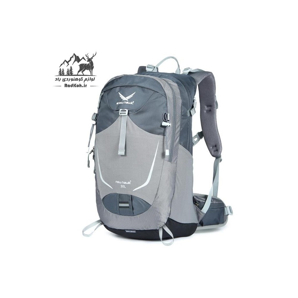 کوله پشتی کوهنوردی 30 لیتری snowhawk KA-1752 رنگ طوسی