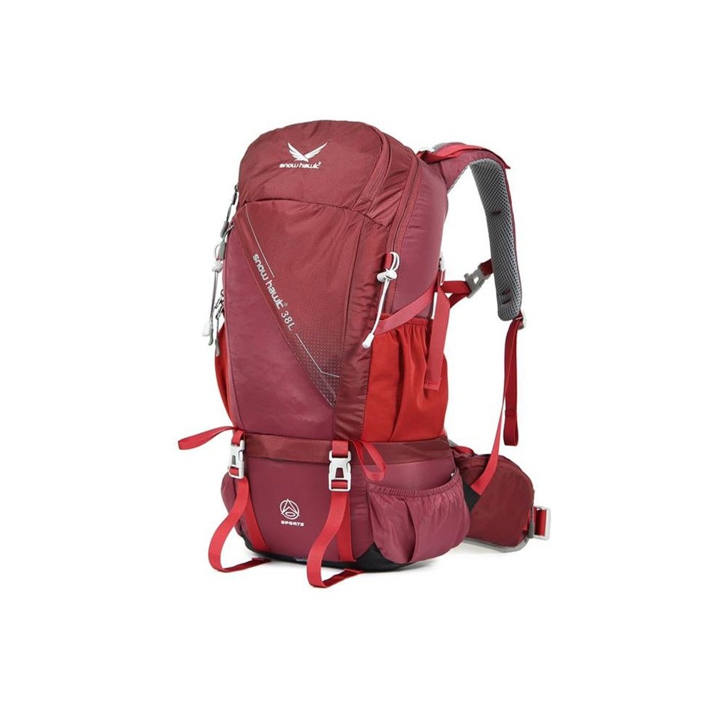 خرید کوله پشتی کوهنوردی 38 لیتری snowhawk KA-1713 رنگ زرشکی