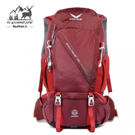 کوله پشتی کوهنوردی 38 لیتری snowhawk KA-1713 رنگ زرشکی