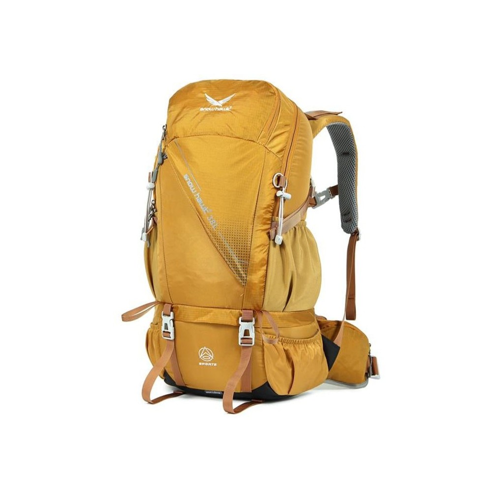 خرید کوله پشتی کوهنوردی 38 لیتری snowhawk KA-1713 رنگ خردلی