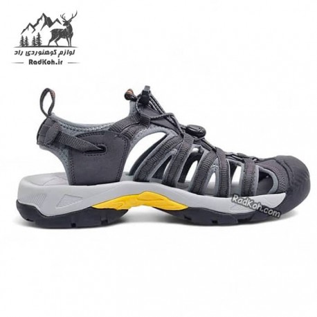 صندل هامتو مدل 710442A-6 رنگ خاکستری تیره/زرد