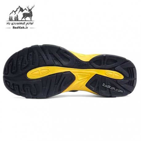 صندل مردانه طبیعت گردی هامتو مدل 710442A-6 رنگ خاکستری تیره/زرد