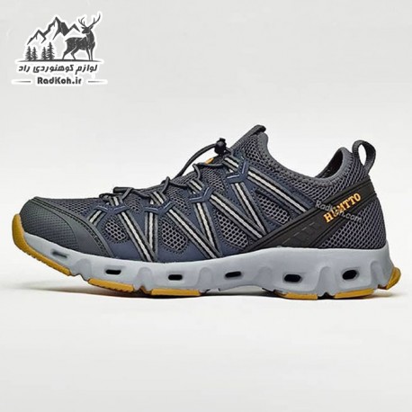 کفش صندل پیاده روی مردانه هامتو مدل 610049A-12 رنگ خاکستری/خردلی