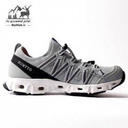 صندل پیاده روی مردانه هومتو مدل 610049A-13 رنگ طوسی/مشکی