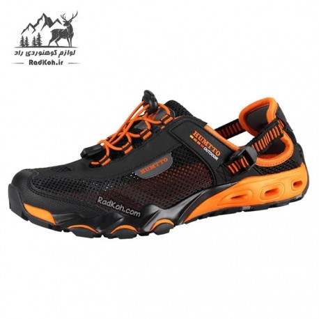 صندل مردانه هامتو مدل HT1605-3 رنگ مشکی/نارنجی