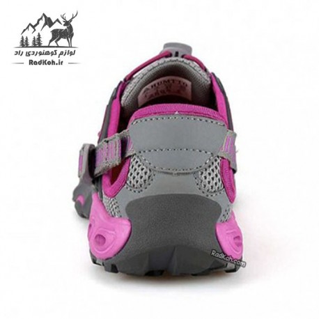 کفش صندل زنانه هامتو مدل 4-2605 رنگ خاکستری/بنفش