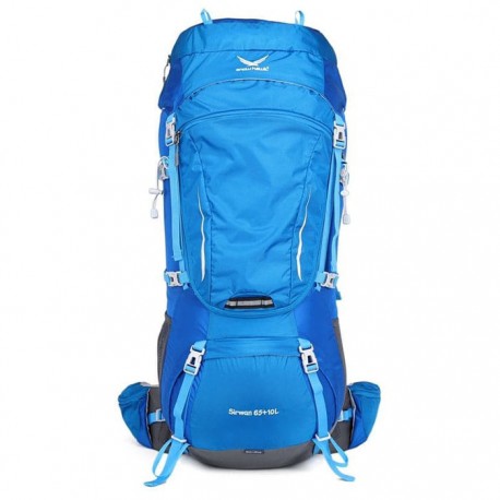 کوله پشتی کوهنوردی 65+10 لیتری snowhawk Sirwan KA-8099 رنگ آبی