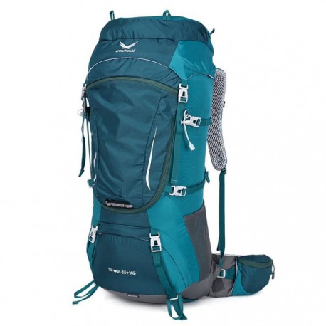 کوله پشتی کوهنوردی 65+10 لیتری snowhawk Sirwan KA-8099 رنگ سبز کله غازی