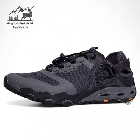 کفش پیاده روی مردانه هامتو مدل 630551A-9 رنگ خاکستری تیره
