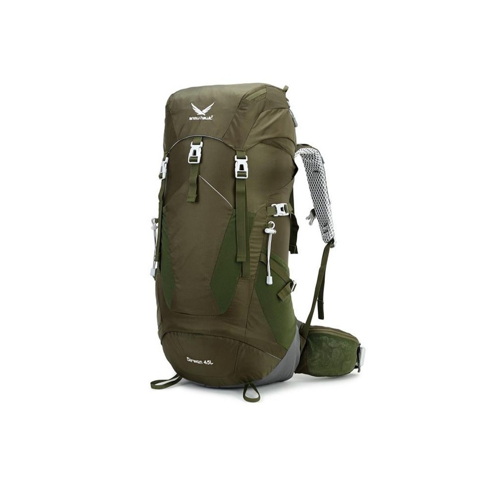 خرید کوله پشتی کوهنوردی 45 لیتری snowhawk Sirwan KA-8133 رنگ سبز زیتونی