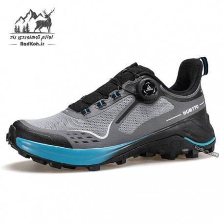 کفش طبیعت گردی مردانه هومتو مدل humtto 850930A-2 رنگ خاکستری تیره/مشکی