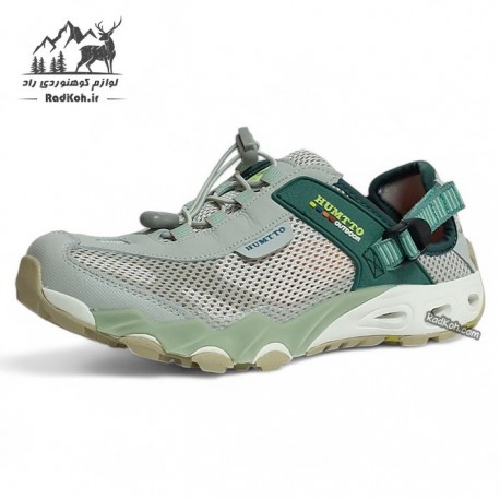 کفش صندل هامتو زنانه مدل 2605-16 رنگ طوسی/سبز