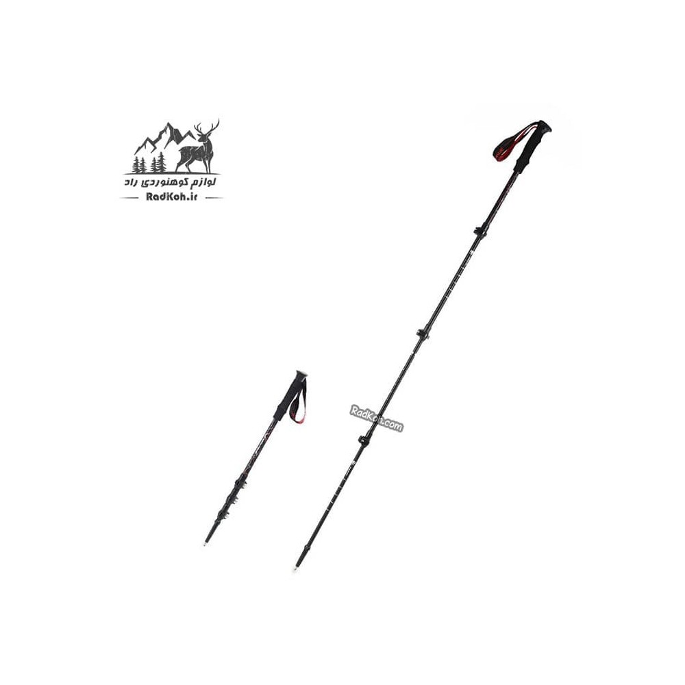باتوم طبیعت گردی کلیپسی اسنوهاک مدل SN-T0114 رنگ مشکی/قرمز