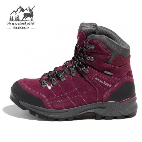 کفش زمستانی زنانه snowhawk rozhan رنگ زرشکی