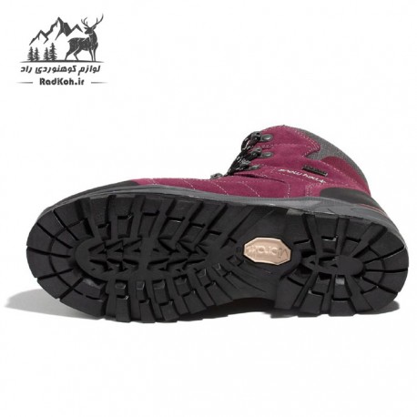 کفش کوهنوردی ساق بلند زنانه snowhawk rozhan رنگ زرشکی