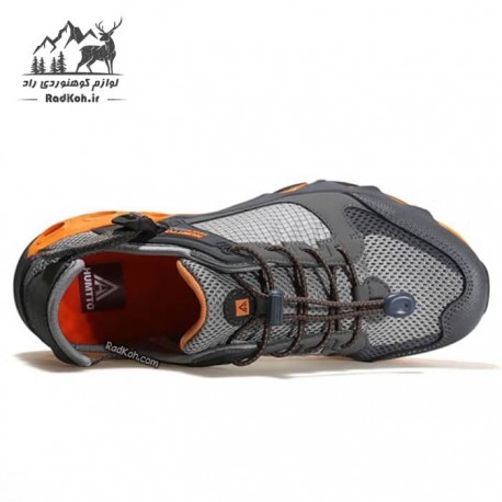 کفش هامتو مدل 630101A-3 رنگ خاکستری تیره/نارنجی