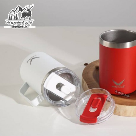 تراول ماگ 480 میل اسنوهاک مدل ANGLE کد SN-C6147 رنگ سفید