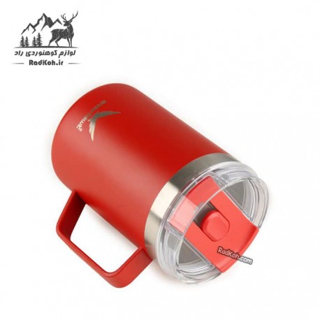 ماگ دوجداره طبیعت گردی 480 میل اسنوهاک مدل ANGLE کد SN-C6147 رنگ قرمز