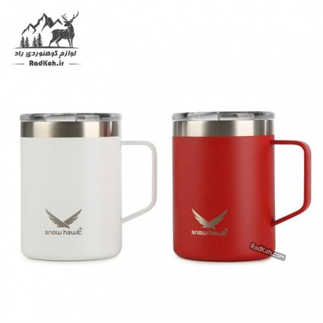 تراول ماگ 350 میل اسنوهاک مدل ANGLE کد SN-C6158 رنگ سفید